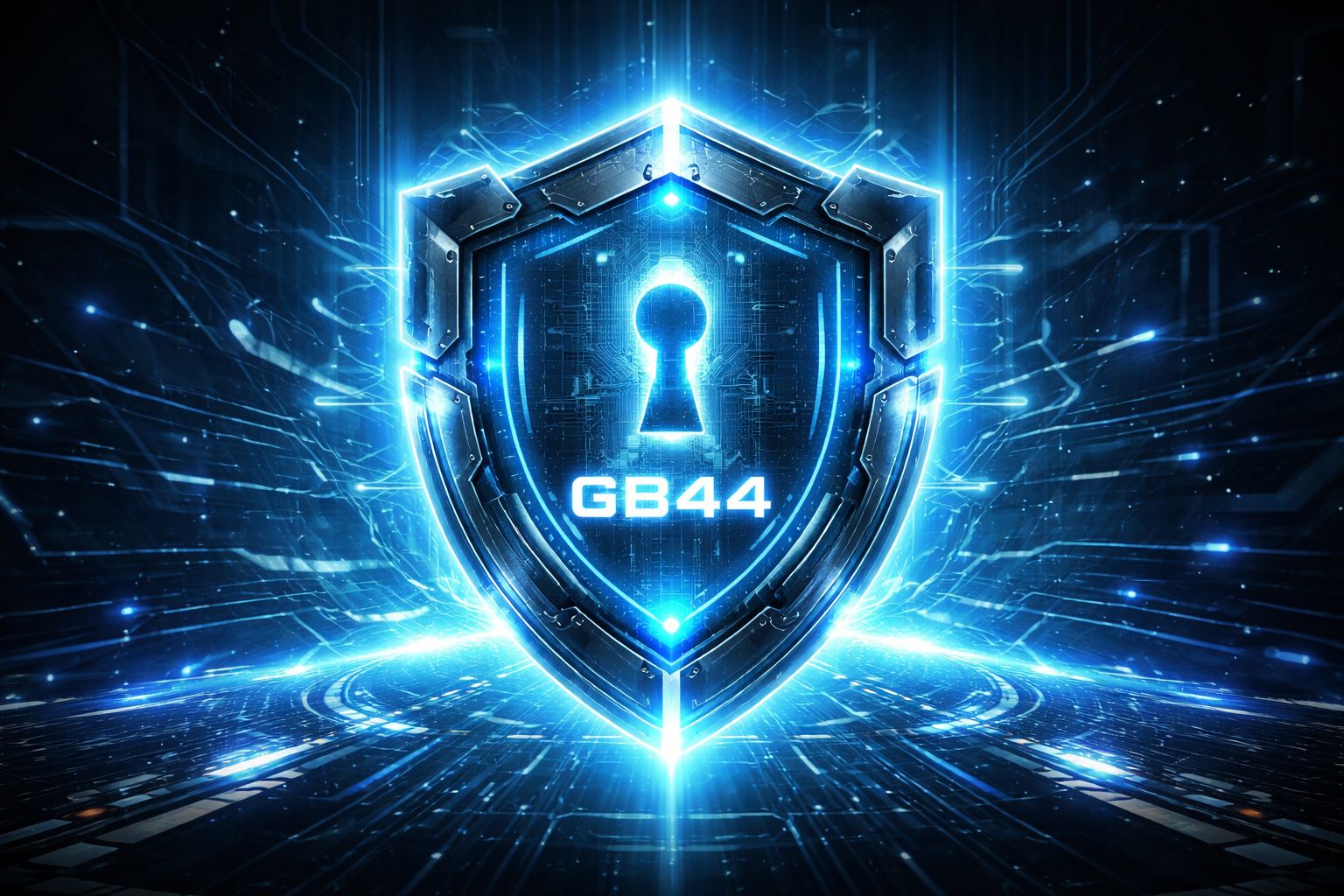 GB44 account protection graphic showing shield and lock